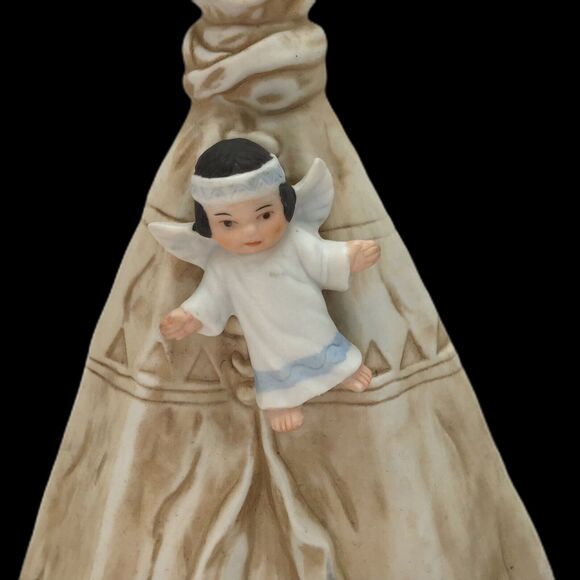Gregory Perilllo Sagebrush Kids Native American  Papoos Angel Teepee Figurine - Picture 2 of 8